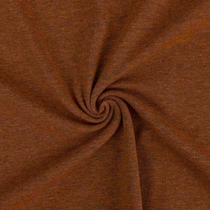 Orange / Black - Tricot Melange Black Yarn Cotton Jersey cotton jersey dressmaking UK Shop