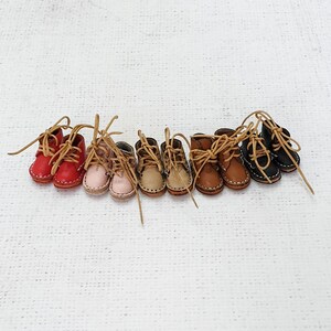 Botas de cuero para muñecas de 3,2 cm, zapatos para muñecas, zapatos para muñecas BJD, zapatos de encaje para muñecas 1/6 de hasta 3 cm, pies de muñeca bjd, tienda del Reino Unido
