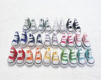 3.5cm Doll Sneaker Shoes, Dolls Shoes BJD lace Shoes Canvas Shoes Converse 1/6 doll upto 3 cm doll feet  bjd UK Shop