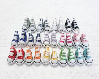 3.5cm Doll Sneaker Shoes, Dolls Shoes, , BJD, , lace Shoes Canvas Shoes Converse 1/6 doll upto 3 cm doll feet  bjd UK Shop