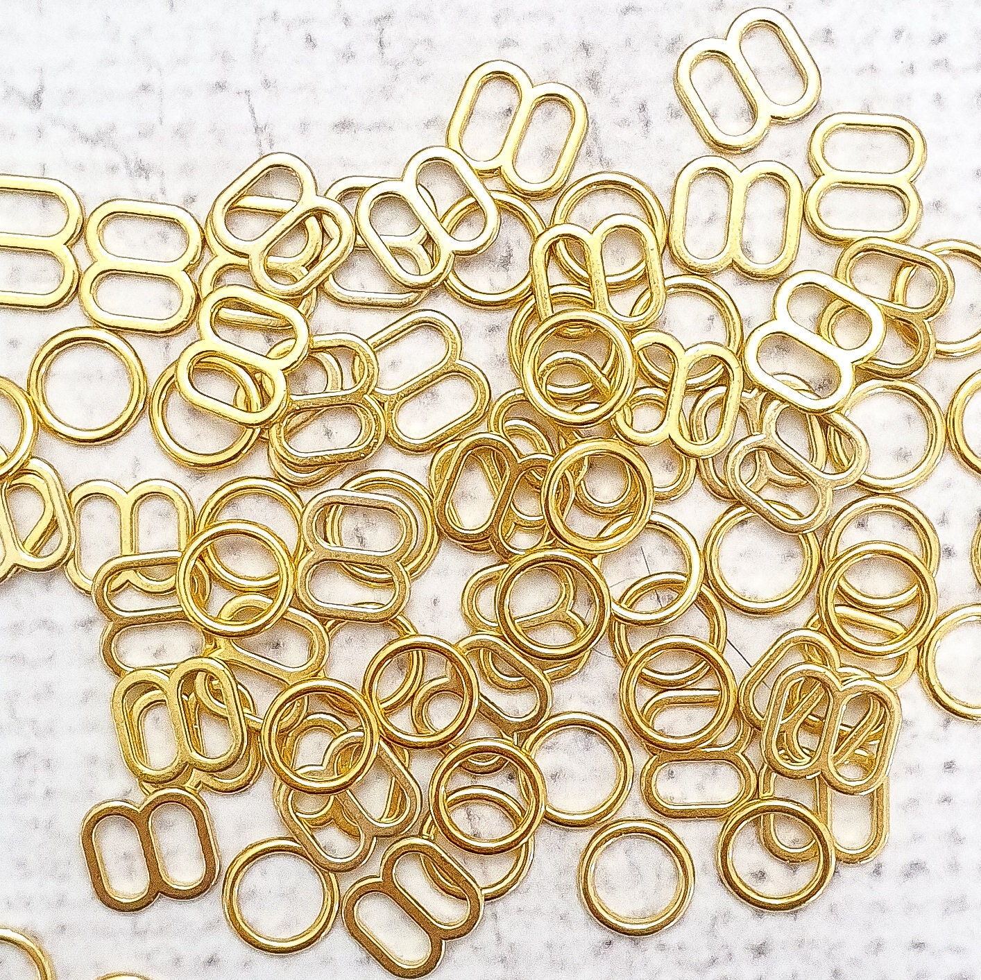 6mm GOLD Colour Bra Rings and Sliders 1/4 Inch Metal Alloy - Etsy
