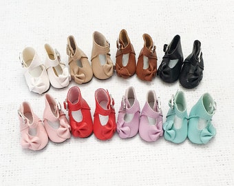4.2cm PU leather Doll Shoes, Doll Bow shoes, court Shoes, Fashion doll shoes, BJD, 1/6 dolls upto 4 cm doll feet UK Shop
