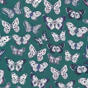 Monarch Butterfly - Perennial, Cassidy Demkov, Organic cotton, Cloud9 fabrics Fat Quarters 100% organic cotton quilting dressmaking UK Shop