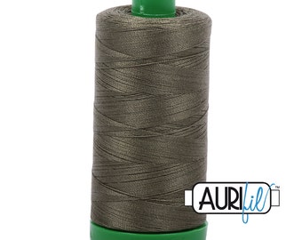 Aurifil Thread 2905 army green 40wt 100% cotton quilting dressmaking thread machine embroidery UK Shop