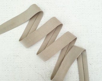 Nastro di rilegatura in jersey/maglia color TAUPE/BEIGE scuro da 20 mm / 3/4" pollici, 100% cotone, rilegatura in jersey a piega singola, al metro Negozio nel Regno Unito Colore 45