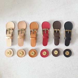 ONE Genuine Real Leather Buckles With Magnetic Snap, Handbag Leather Buckle, Saddle Bag buckle for Bag making, UK Shop