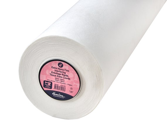 Extra-Heavy Firm Iron-on Interfacing (HN140) - White - Hemline, by the  metre Clothes Home Decor Collars Plackets UK Shop