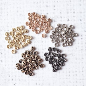 3mm ROUND 3mm 2-holes metal buttons, metal Tiny button 3 mm Sewing Craft Doll Clothes Making   bjd UK Shop