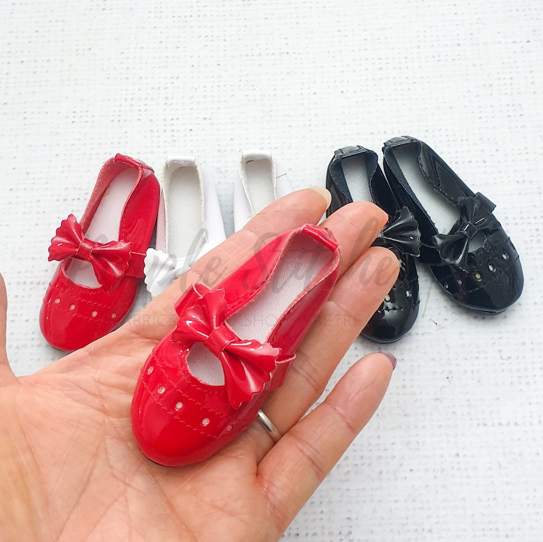 6 Pairs Doll Shoes For 14 Inch Dolls - Cute Bow Canvas Shoes Doll Accessories