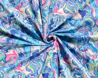 Abstract Aqua - Jersey sportivo, Spandex, spandex di poliestere, spandex, abbigliamento da ballo, sartoria in jersey sportivo al quarto di metro Negozio nel Regno Unito