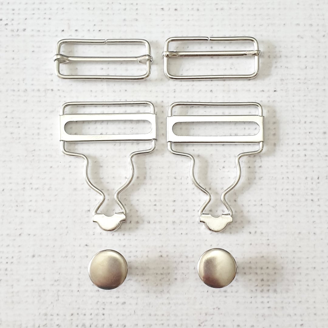 38mm Metal Dungaree Buckles, Clips, Fasteners With Slider