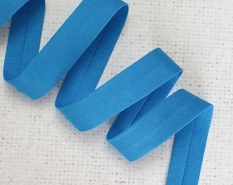 Nastro di rilegatura in maglia jersey BLU da 20 mm / 3/4" pollici, rilegatura in maglia jersey piegata singola 100% cotone, al metro Negozio nel Regno Unito Colore 20