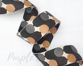 2 inches / 50mm GREY & BEIGE woven Circle Nylon bag webbing thick bag strap heavy duty webbing basket weave webbing belts bag making UK