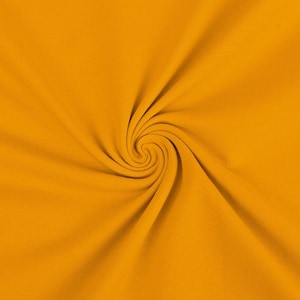 Ochre Yellow - Plain Cotton Jersey cotton jersey dressmaking UK Shop