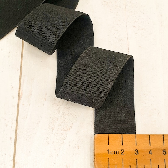 30mm / 1.18 BLACK Elastic Band Waist Band Elastics , Soft Elastic Sewing  Dressmaking UK Shop 
