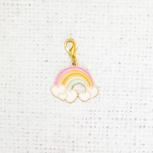 Rainbow Zipper Charm, Rainbow Charm, Balloon Clip, Stitch Marker, Notebook Charm, Diary Charm, Purse Accessories, Purse Charm, UK Shop image 3