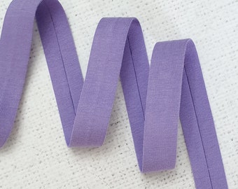 Nastro di rilegatura in maglia jersey LAVANDA VIOLA da 20 mm / 3/4" pollici, 100% cotone, rilegatura in jersey a piega singola, al metro Negozio nel Regno Unito Colore 88