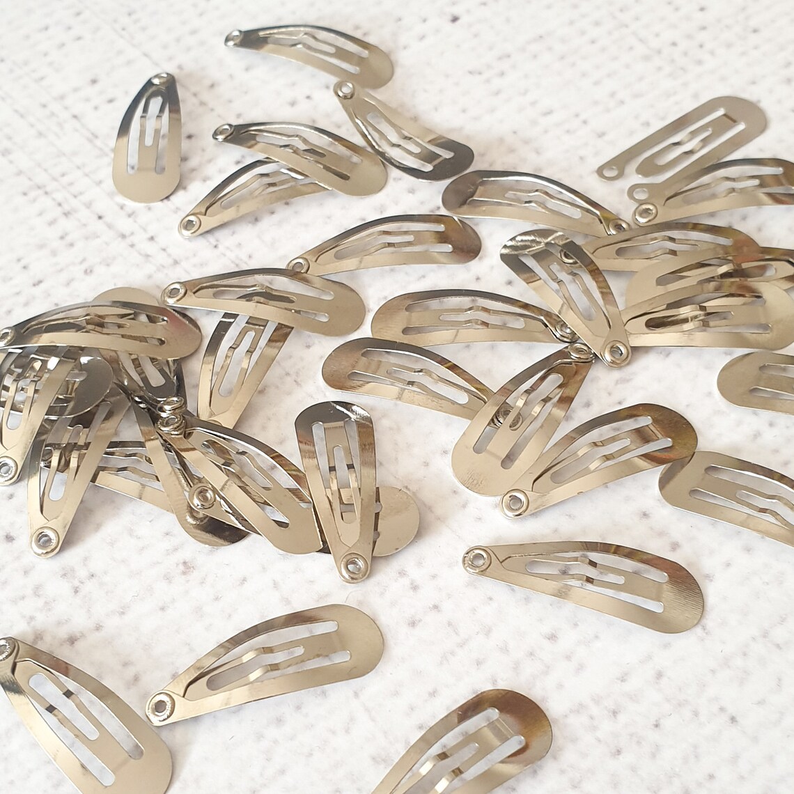 5 Pcs 2.5cm Tiny Silver Metal Finish Hair Clips Dolls Prong Etsy