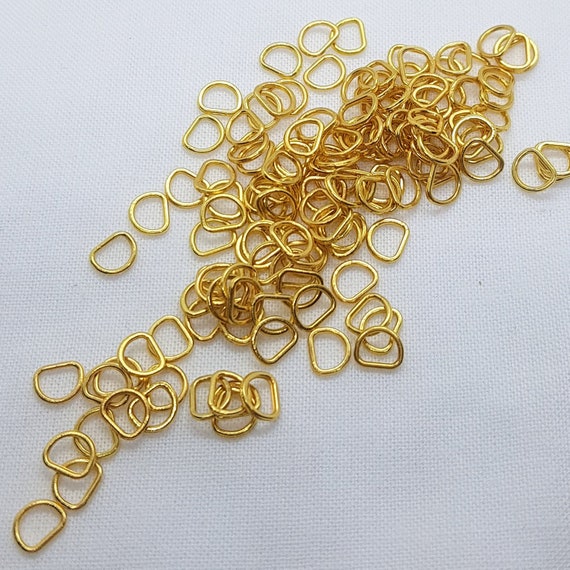 GOLD Colour 4mm D Ring D Shape Mini Doll Buckles D Ring 4mm Sewing