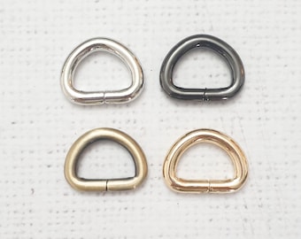 3/4" / 20 mm 厚の金属合金 D リング、ライトゴールド、シルバー、ガンメタル、アンティーク真鍮、バッグ作り用ハードウェア、バッグ ブリング UK ショップ