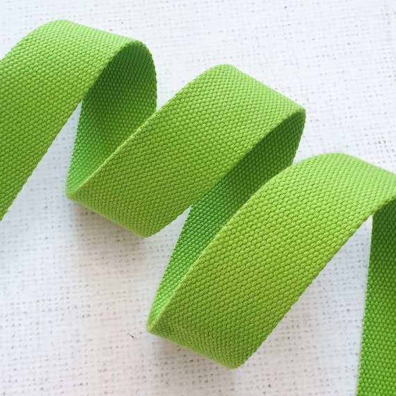 1.5 Inches / 38mm GREEN Bag Webbing 2mm Thick Cotton Blend Bag Strap Heavy  Duty Webbing Basket Weave Webbing Belt Bag Making UK Shop 