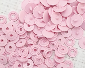 Broches KAM originales, rosa medio brillante. Broches KAM - Tamaño 16 / T3 / 10,7 mm. Broches de plástico de resina de poliacetal. Cierre B57 - Rosa medio.