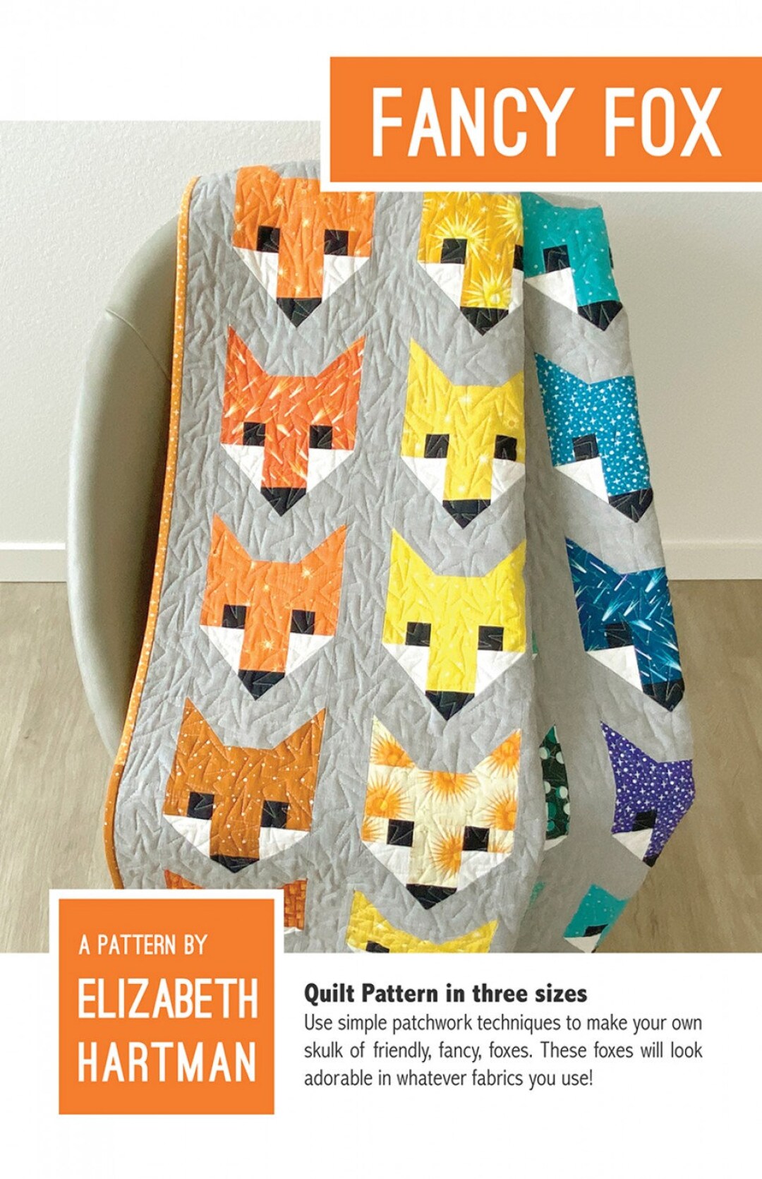 Fancy Fox Printed Quilt Pattern by Elizabeth Hartman, Printed Paper ...
