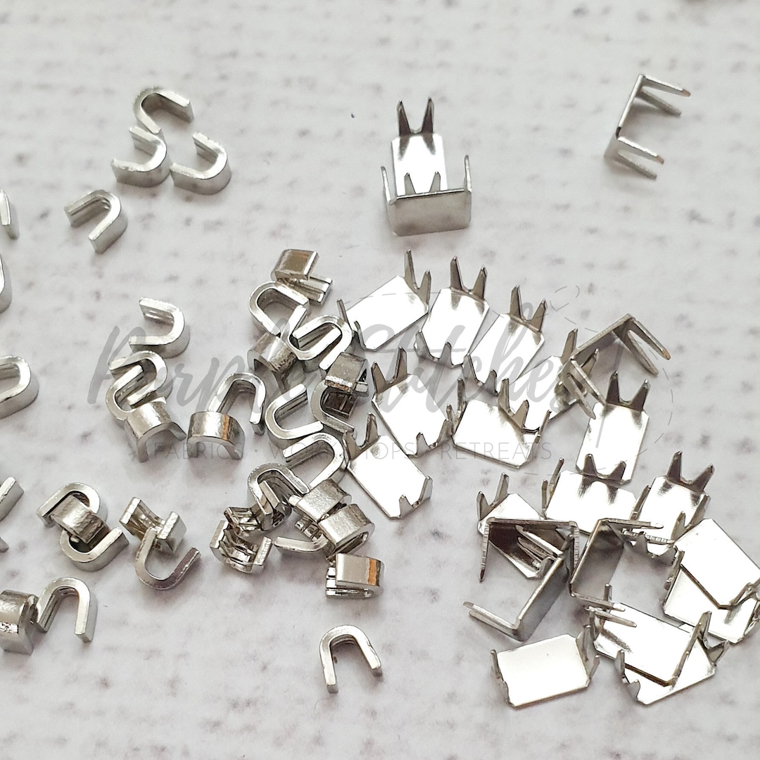 SILVER Metal Zipper Stopper for #5 Zipper Tape, Zip Stopper