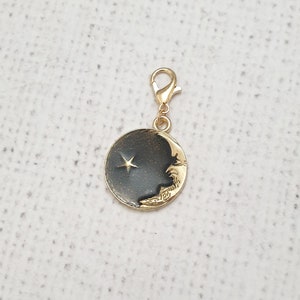 Étoiles et lune Zipper Charm, Star Charm, New Moon Clip, Stitch Marker, Notebook Charm, Diary Charm, Purse Accessories, Purse Charm, UK Shop image 9