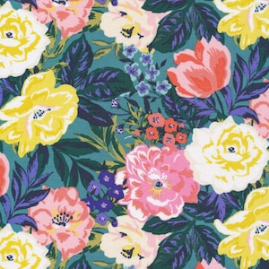 Flower Bouquet - Perennial, Cassidy Demkov, Organic cotton, Cloud9 fabrics Fat Quarters 100% organic cotton quilting dressmaking UK Shop