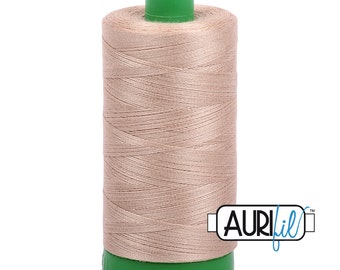 Aurifil Thread 2326 sand 40wt 100% cotton quilting dressmaking thread machine embroidery UK Shop