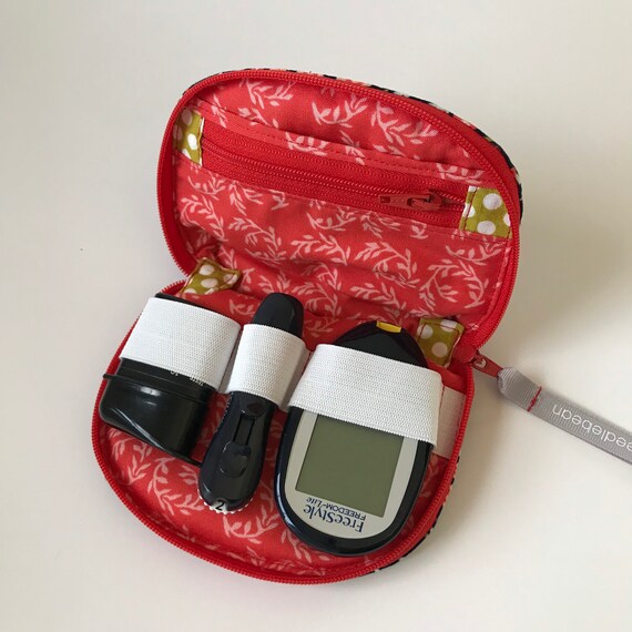 bag. Blood glucose meter case. Small diabetic test Etsy