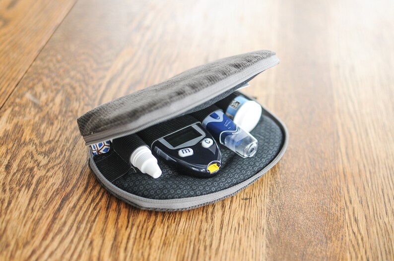 Men's diabetic case. Glucose meter kit. Compact blood Etsy