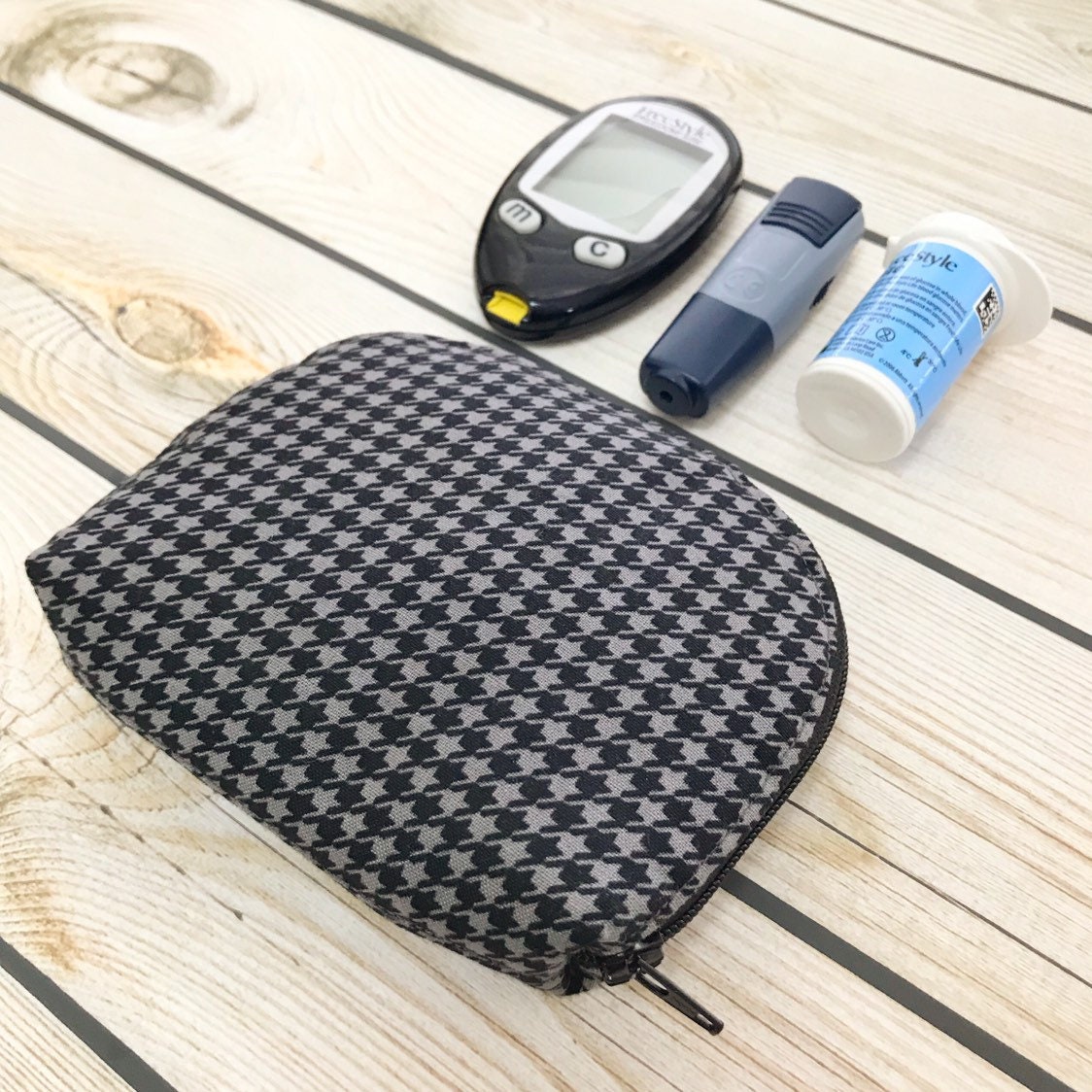 Diabetic bag. kit. Blood glucose meter case. Small Etsy