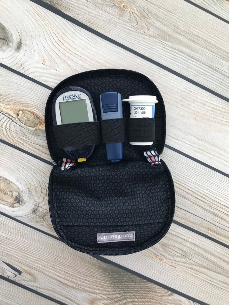 Diabetic bag. kit. Blood glucose meter case. Small Etsy