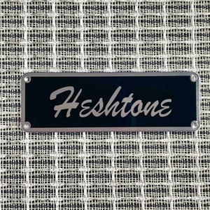 Custom Amp Plate Badge, Personalized Name Badge, Guitar Amp Emblem