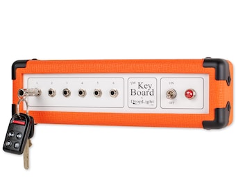 Wall Key Rack, Wall-mounted key holder, Guitar amp key holder, The Key Board - Orange