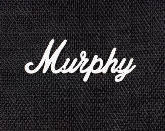 Guitar Amp Badge, Custom Metal Name Badge, Stainless Steel Lettering, Personalized Name Badge, Metal Emblem, Marshall Font