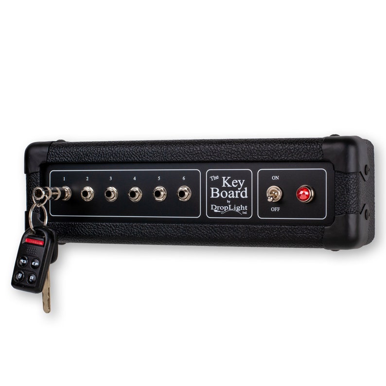 Key Holder, Wall Key Holder, Guitar Amp Key Holder, The Key Board Classic Black w/6 keychains image 1