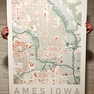 Plan de la ville d'Ames à suspendre