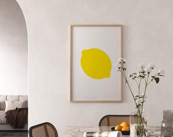 Bright Yellow Lemon Print (Archival Paper)