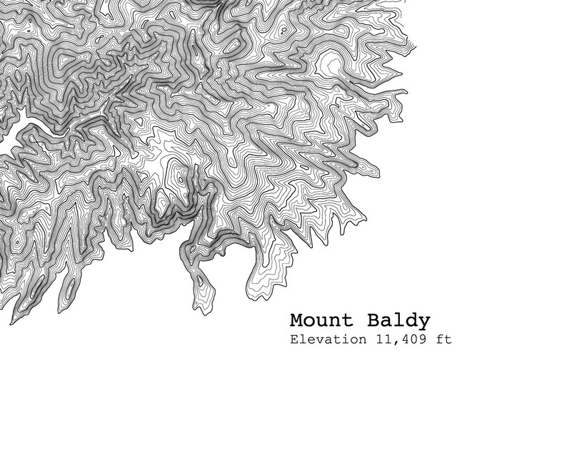Mount Baldy Arizona Topographic Map Art Print - Etsy