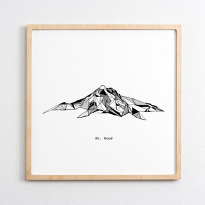 Northwest Mountains Polygonal Drawings Art Print Collection 画像 5