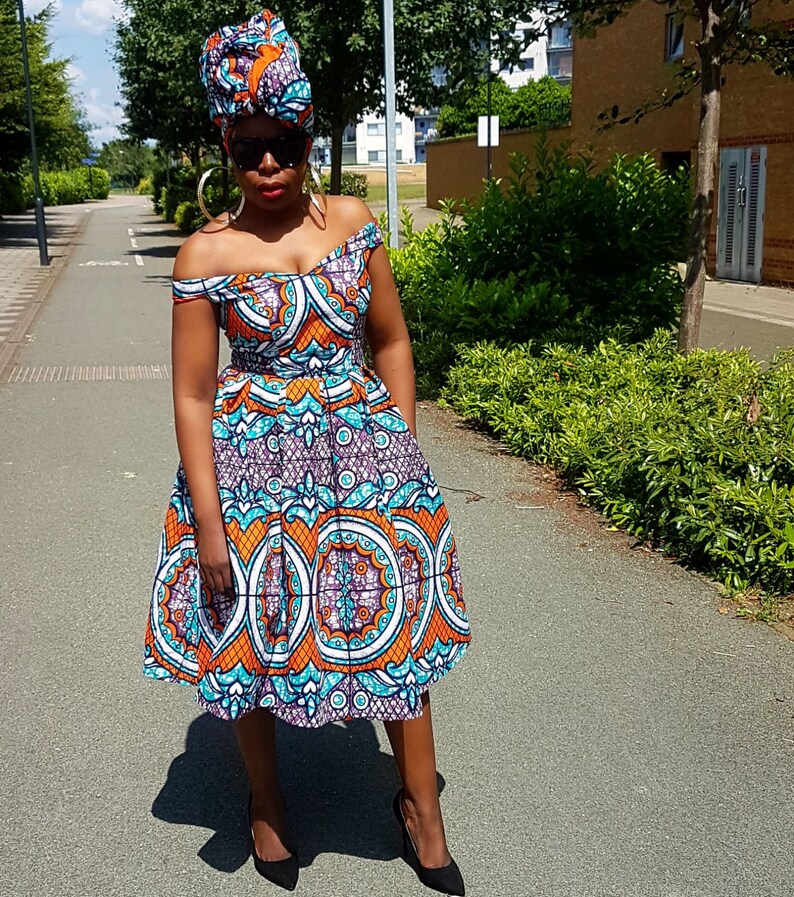Towani African Fabric Ankara 1950'S Bardot Pinup Style | Etsy UK