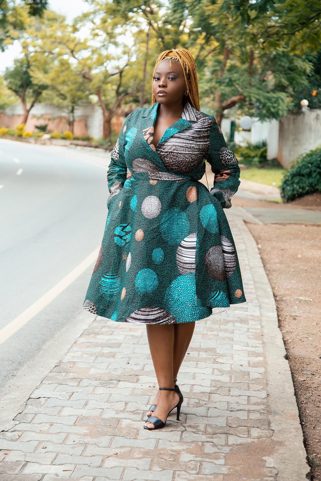 African Print Dress Kitenge Dresses With Collar Kitenge Collar