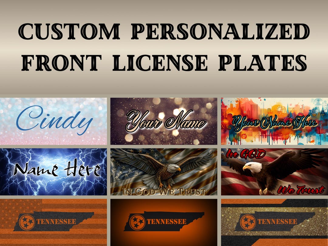 Custom Personalized Front License Plate - Add Your Name, State, or ...