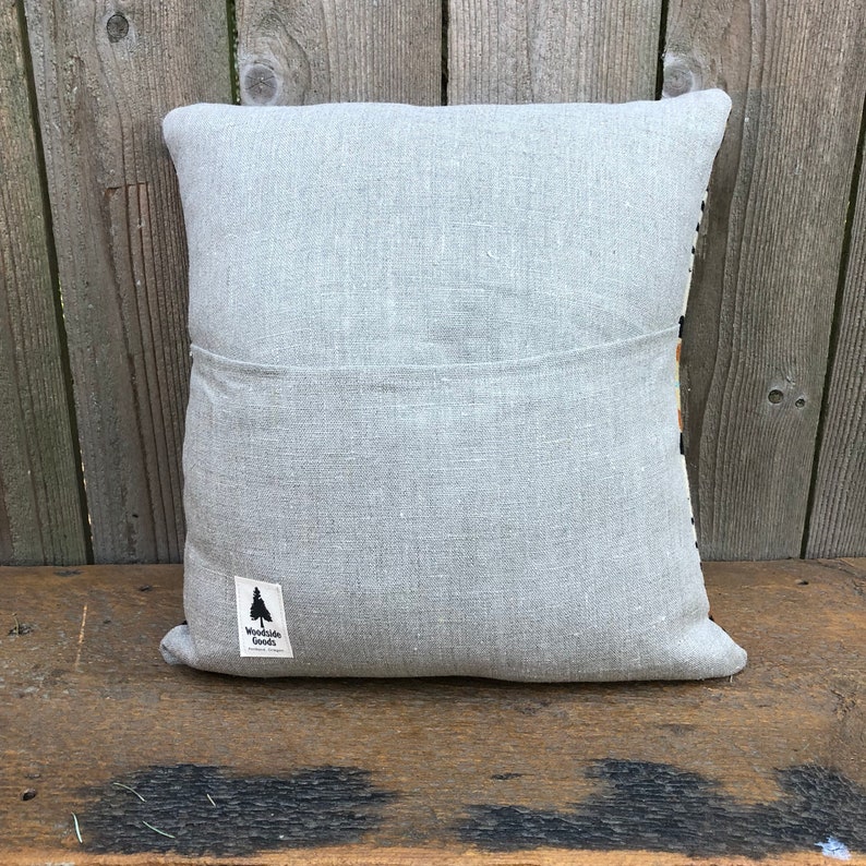 Southwestern Wool pillow cover in Pendleton wool Pilot Rock-Tribal Pillow-Geometric Design Pillow Oregon Wool