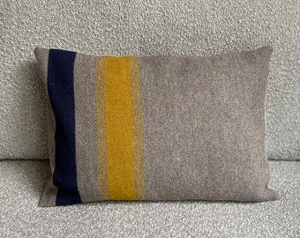 Tribal Wool pillow cover in Oregon wool-Bridger Stripe-Tribal Pillow Cover-14 x 20 Wool pillow-Cabin Chic-Lake House