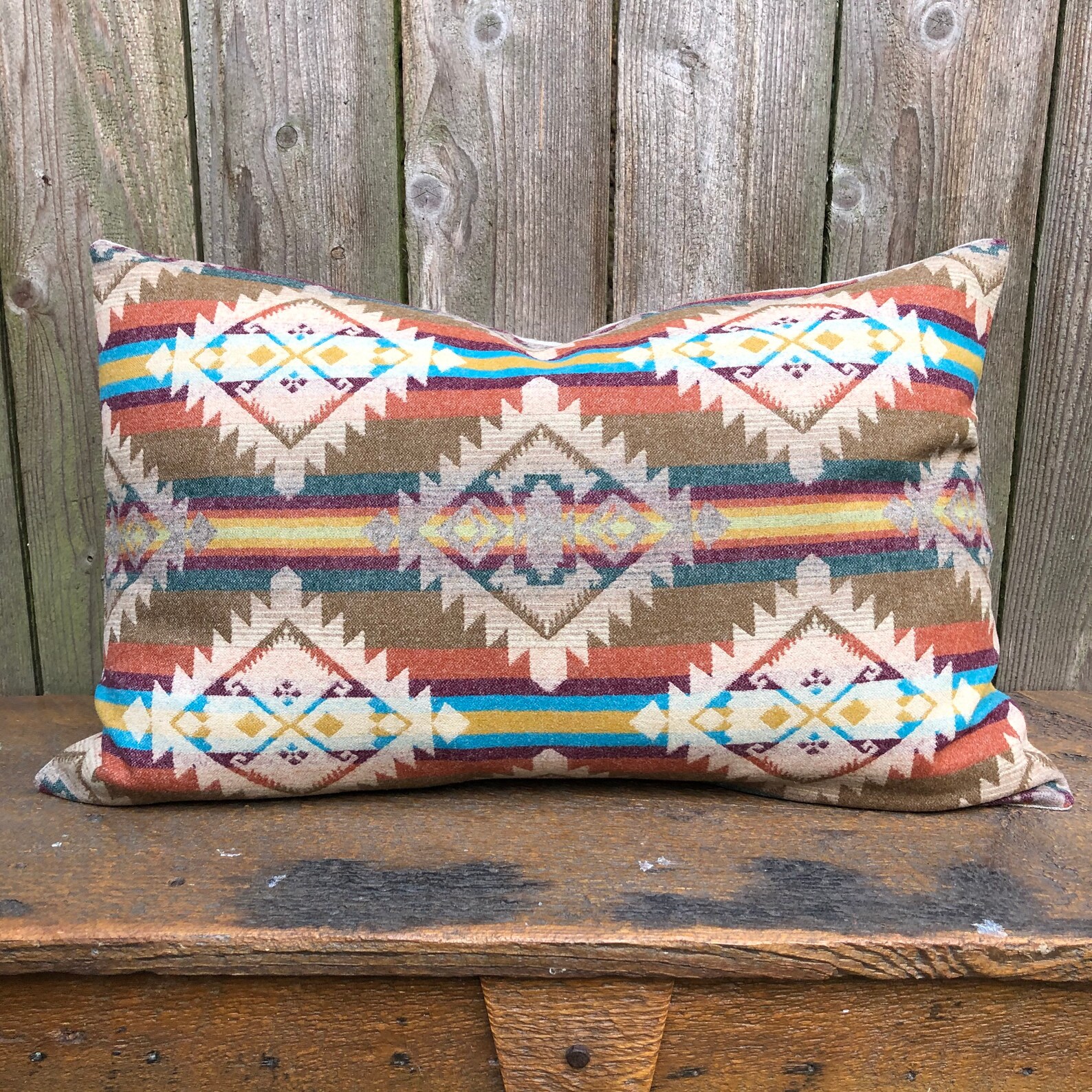 Southwestern Wool pillow cover in Pendleton wool Taos Etsy