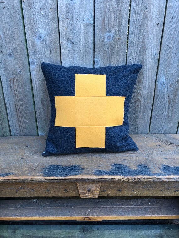 Cross Design Pillow Cover In Pendleton Wool Colorful Wool Etsy
